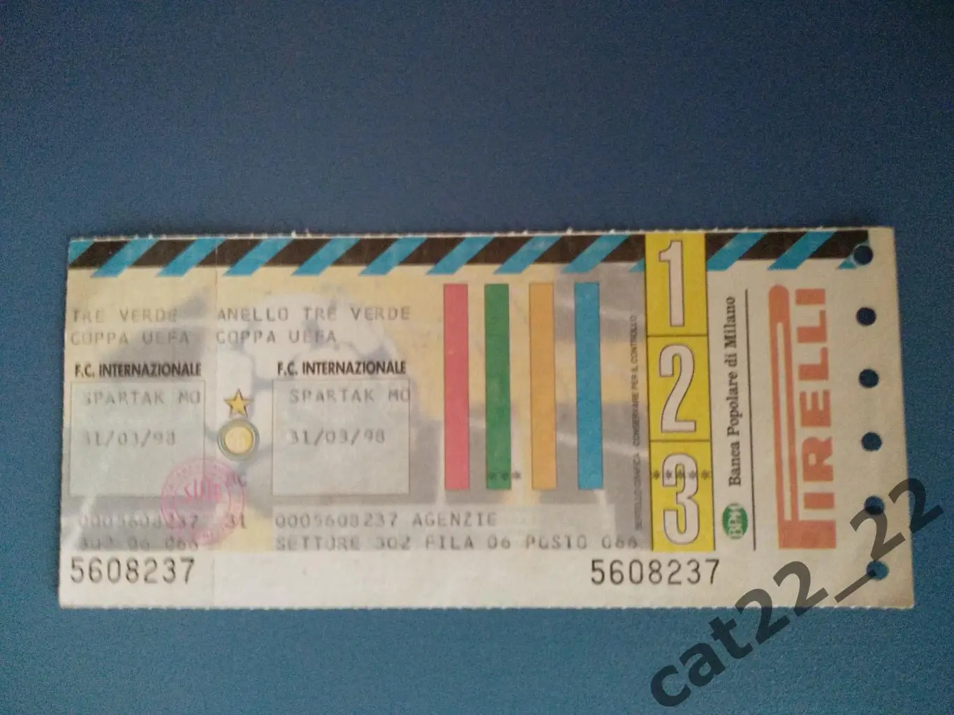 Интер Милан Италия - Спартак Москва Россия 31.03.1998