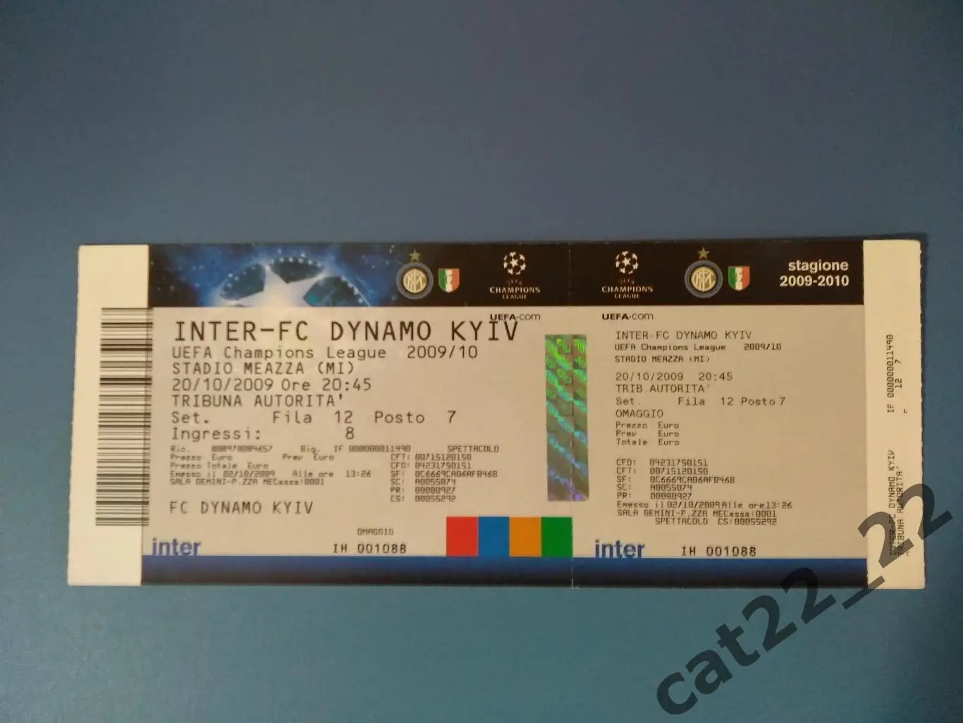 Интер Милан Италия - Динамо Киев Украина 20.10.2009