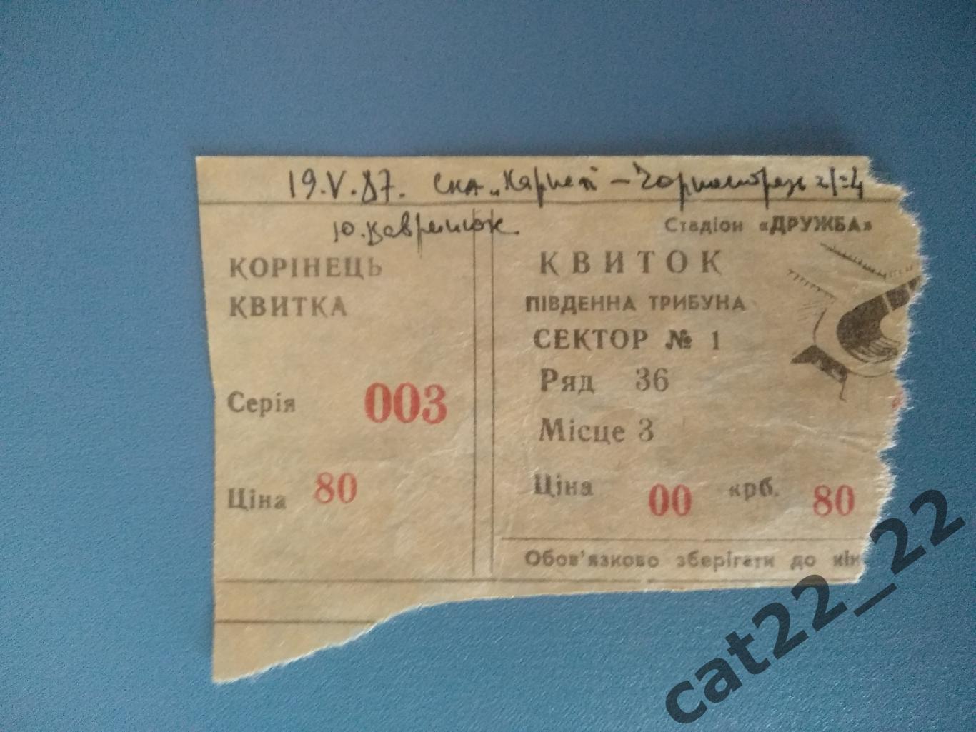 СКА Карпаты Львов - Черноморец Одесса 19.05.1987
