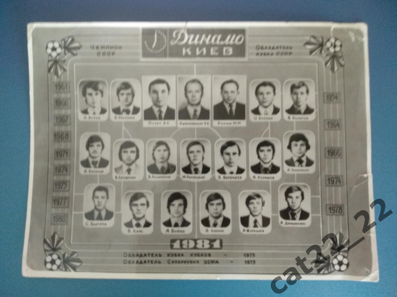 Оригинальная фотография. Динамо Киев СССР/Украина 1981