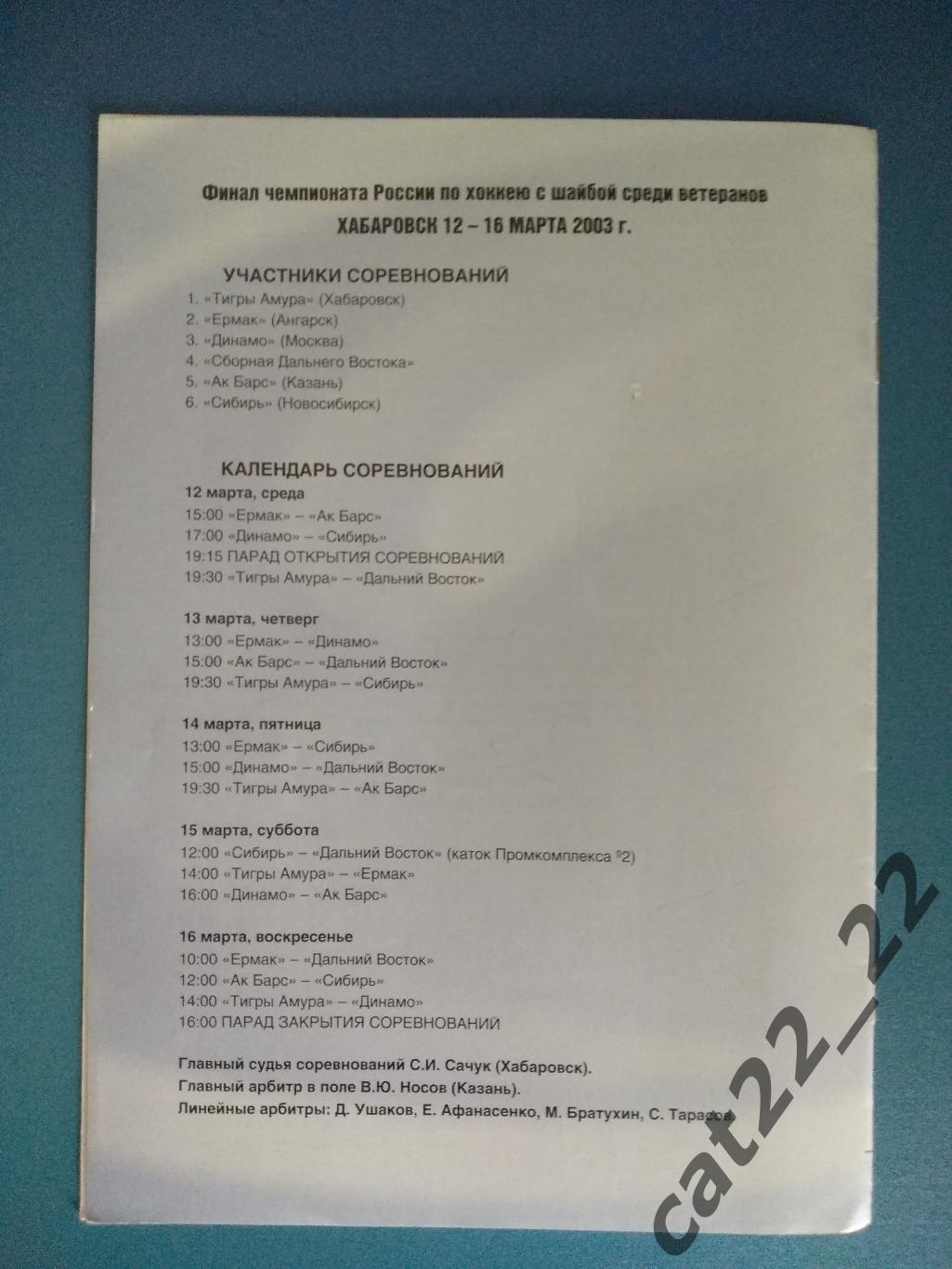 Турнир 2003. Россия. Хабаровск, Ангарск, Москва, Казань, Новосибирск 1