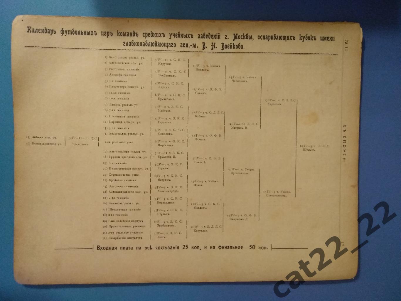 Издание: К Спорту.14.1916. Москва. Казань,Екатеринбург,Благовещенск,Киев,Харьков 7