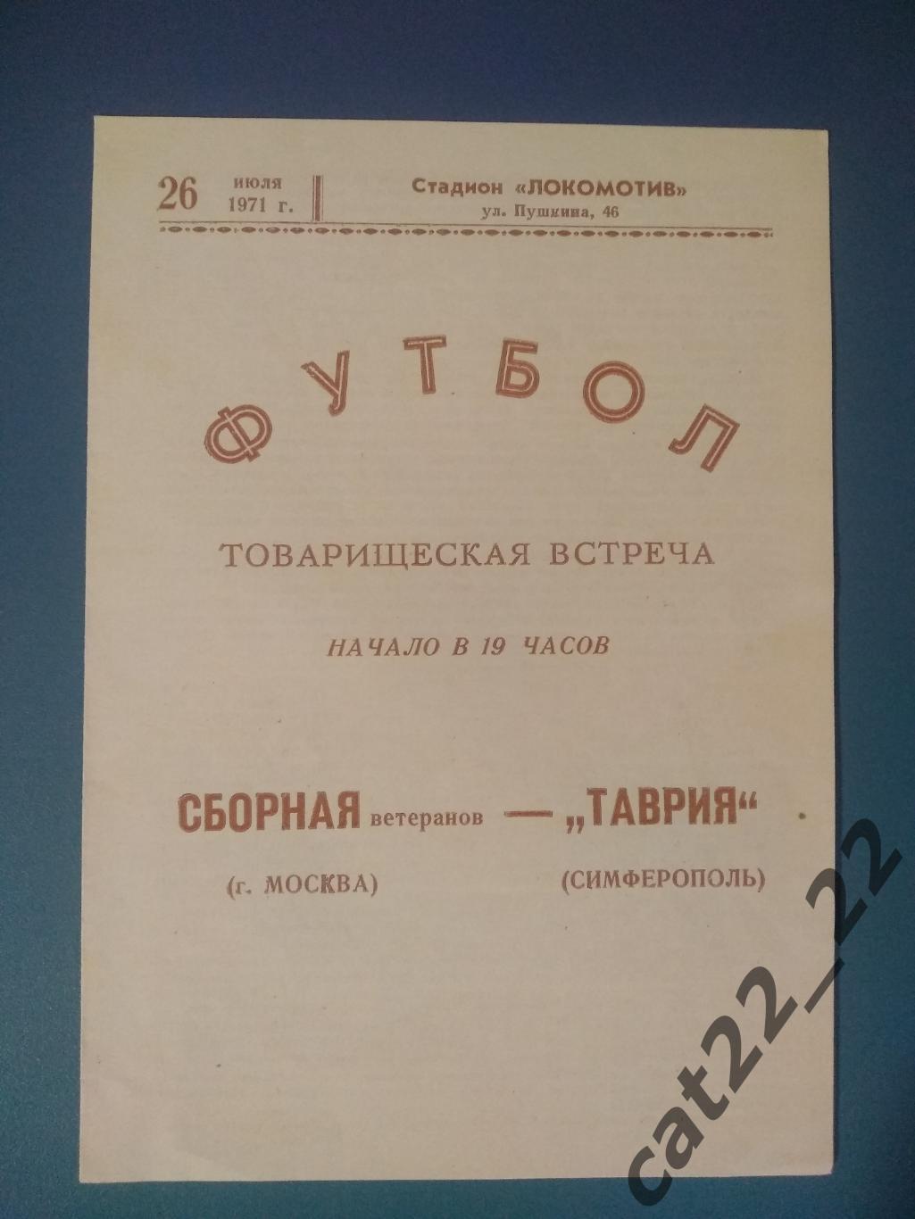 ТМ. Таврия Симферополь СССР/Украина - Москва РСФСР/СССР/Россия 1971