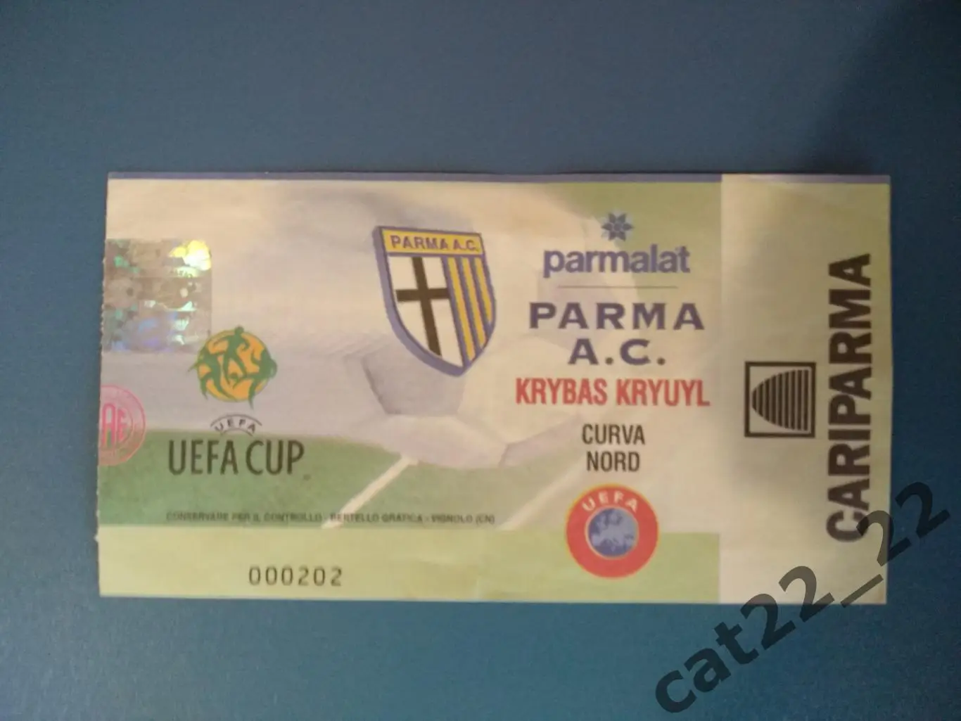 Парма Италия - Кривбасс Кривой Рог Украина 1999/2000