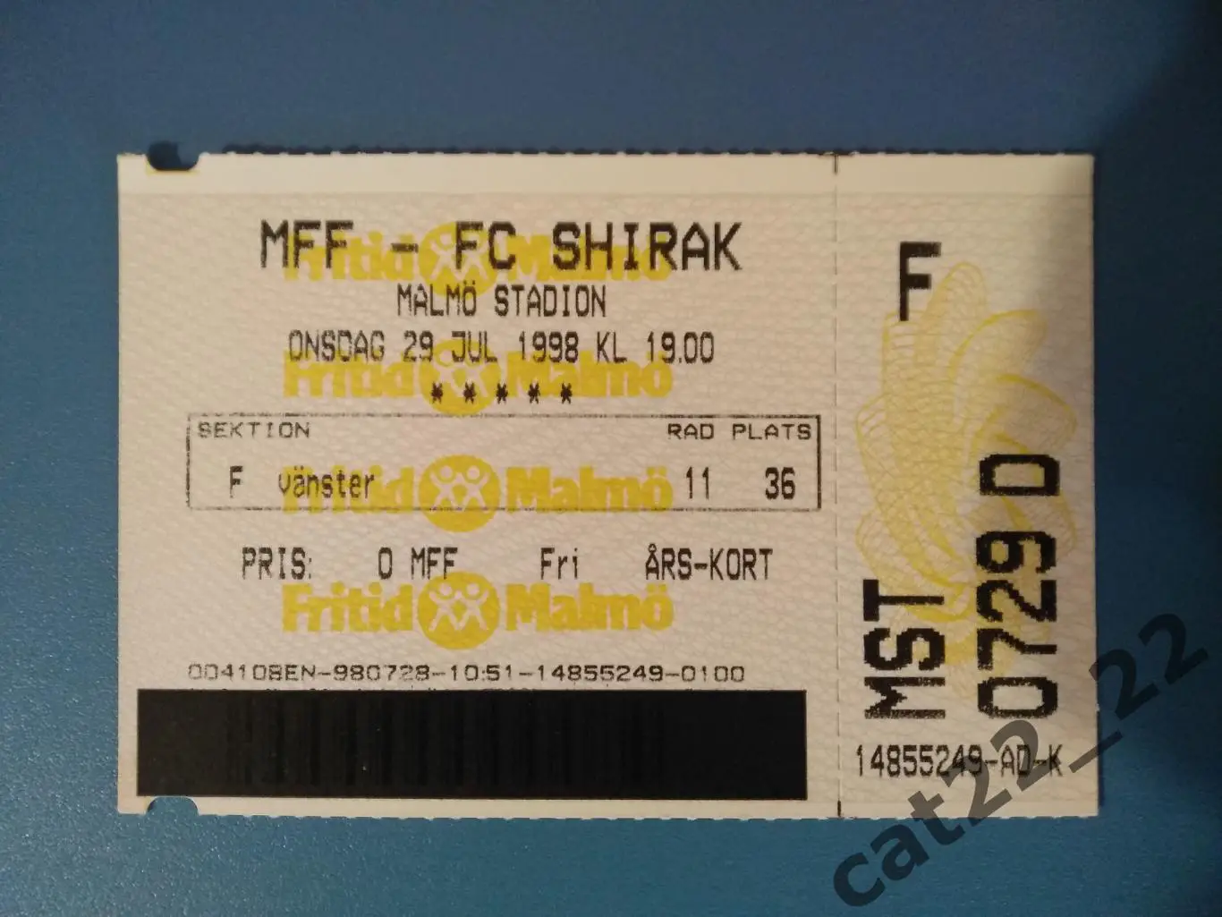 Мальме Швеция - Ширак Гюмри Армения 1998/1999