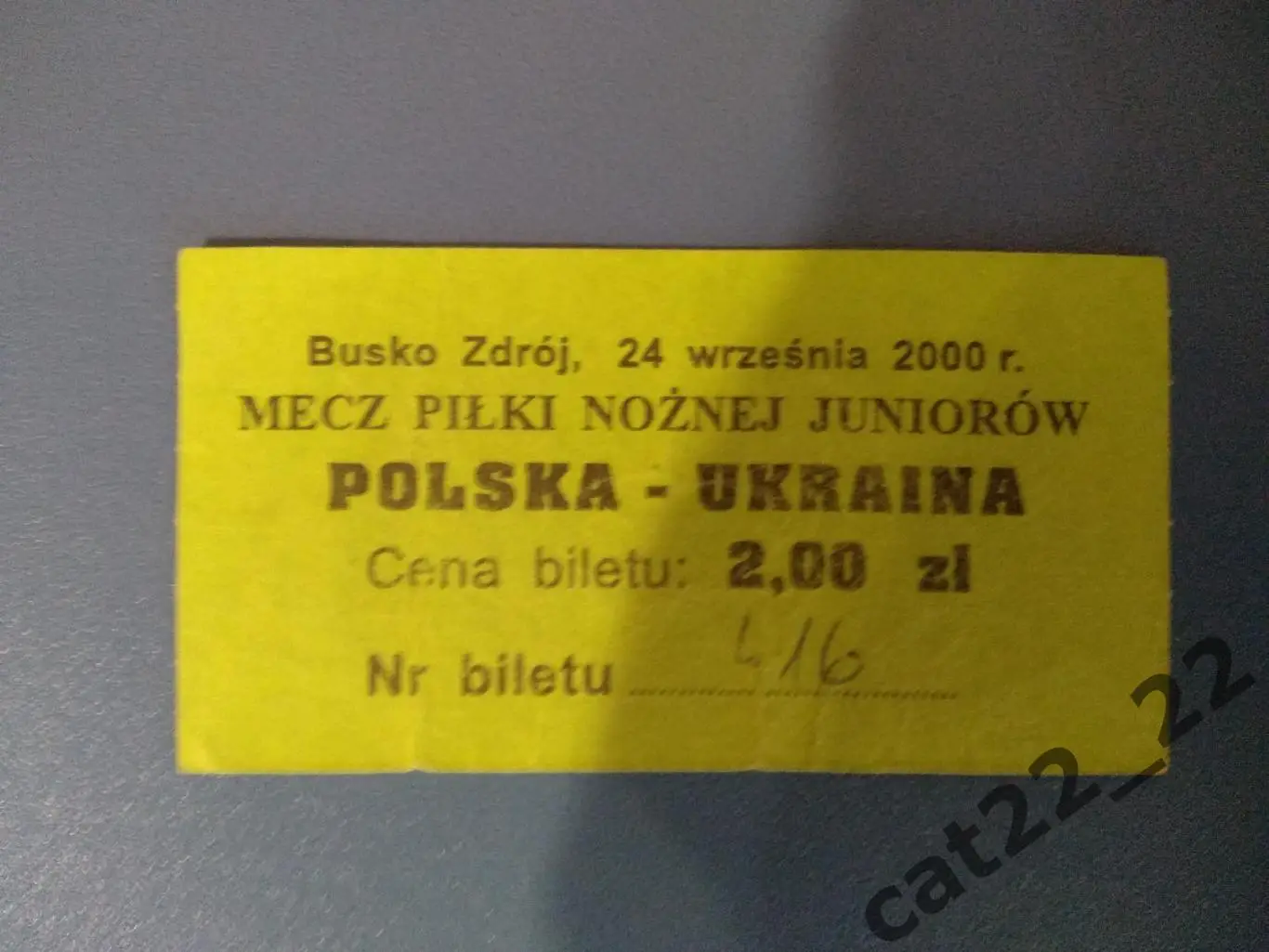 Польша - Украина 24.09.2000