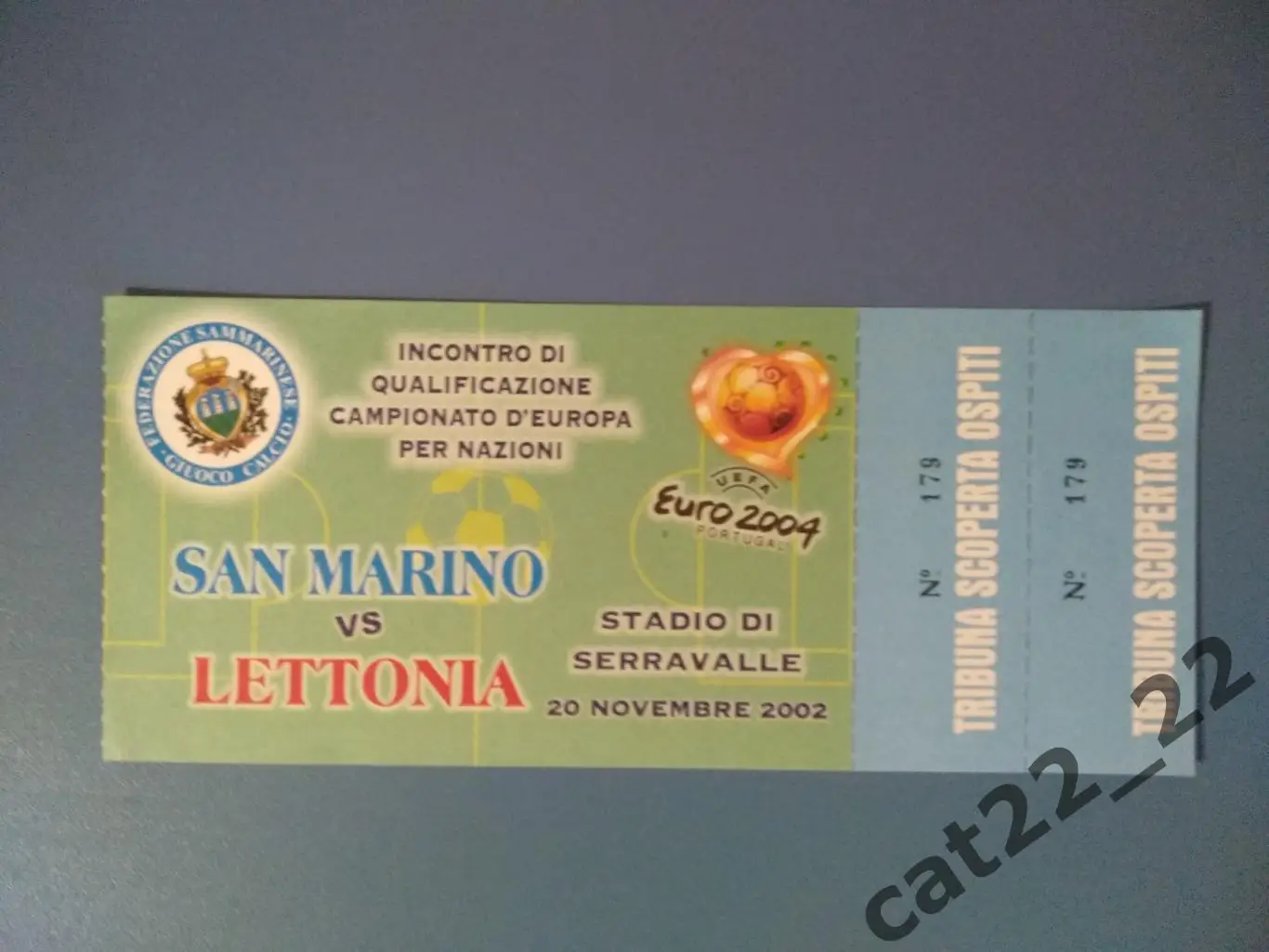 Сан - Марино - Эстония 20.11.2002