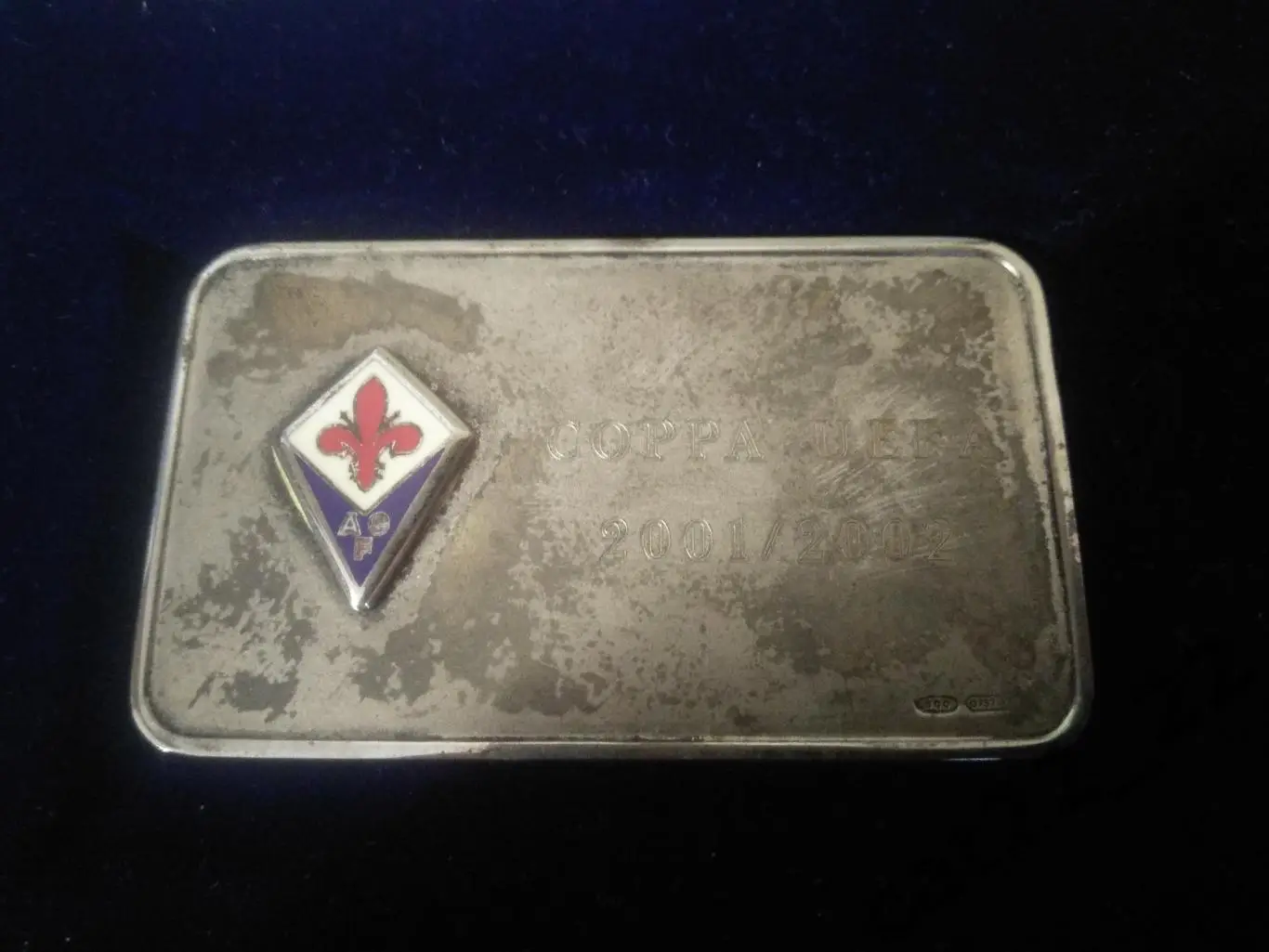 Матчевый сувенир! Фиорентина Флоренция Италия - Днепр Днепропетровск 2001/2002 1