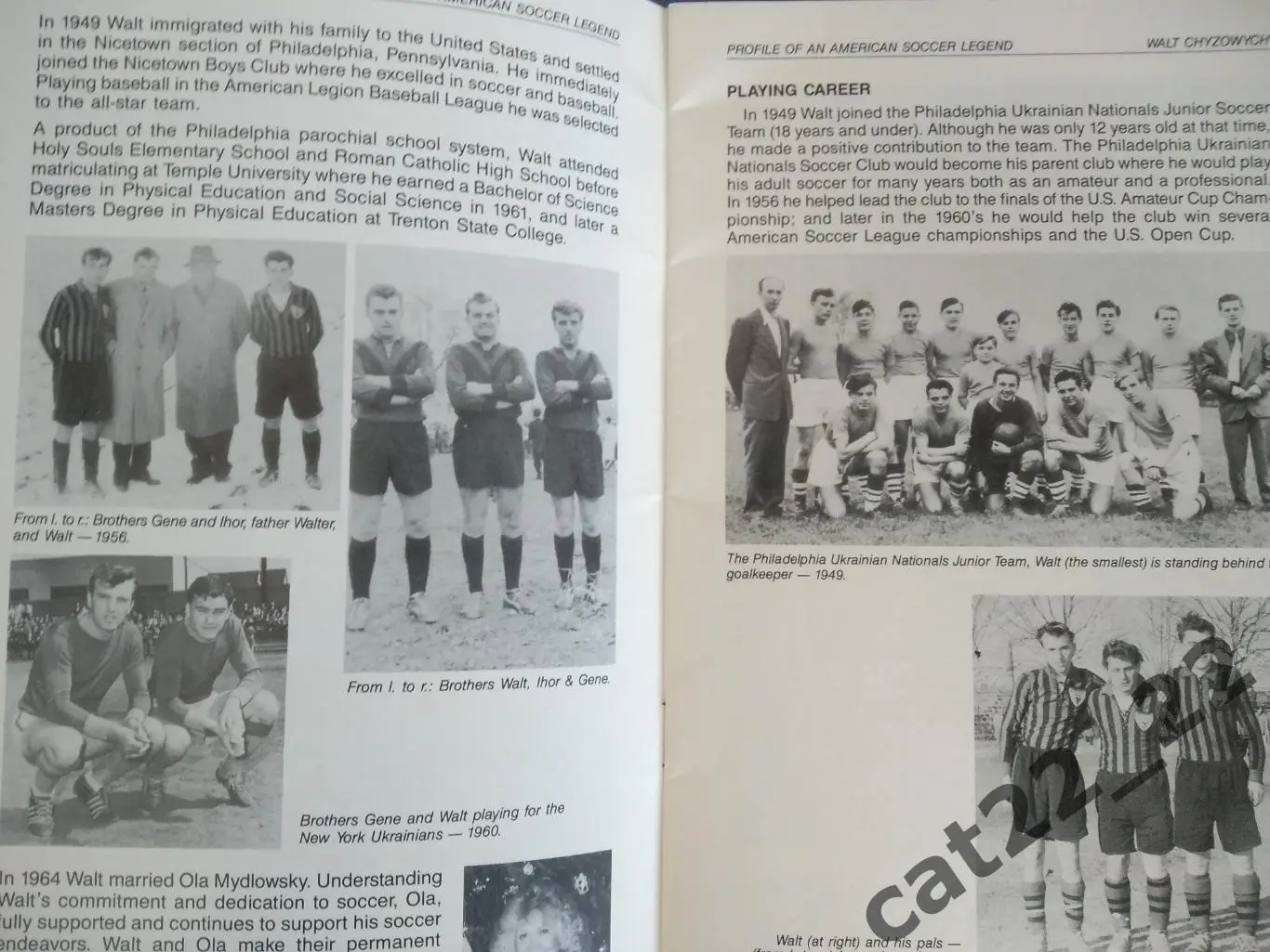 Буклет: Футбол. Владимир/Уолтер Чижович. Диаспора. Львов/Польша/Украина/США 1994 2