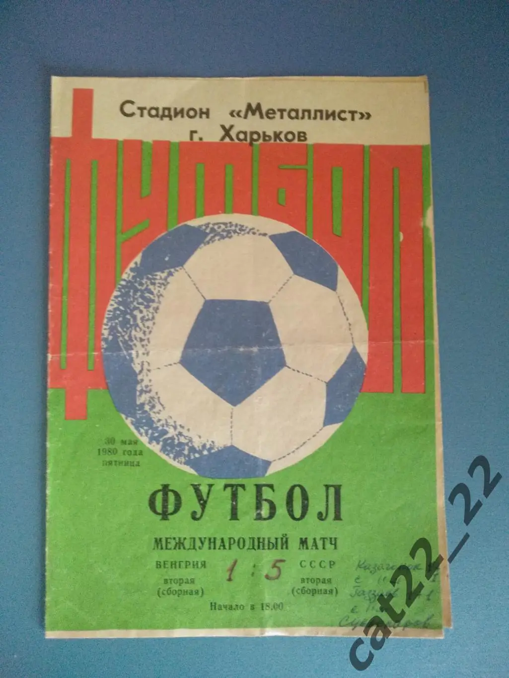 СССР - Венгрия 1980