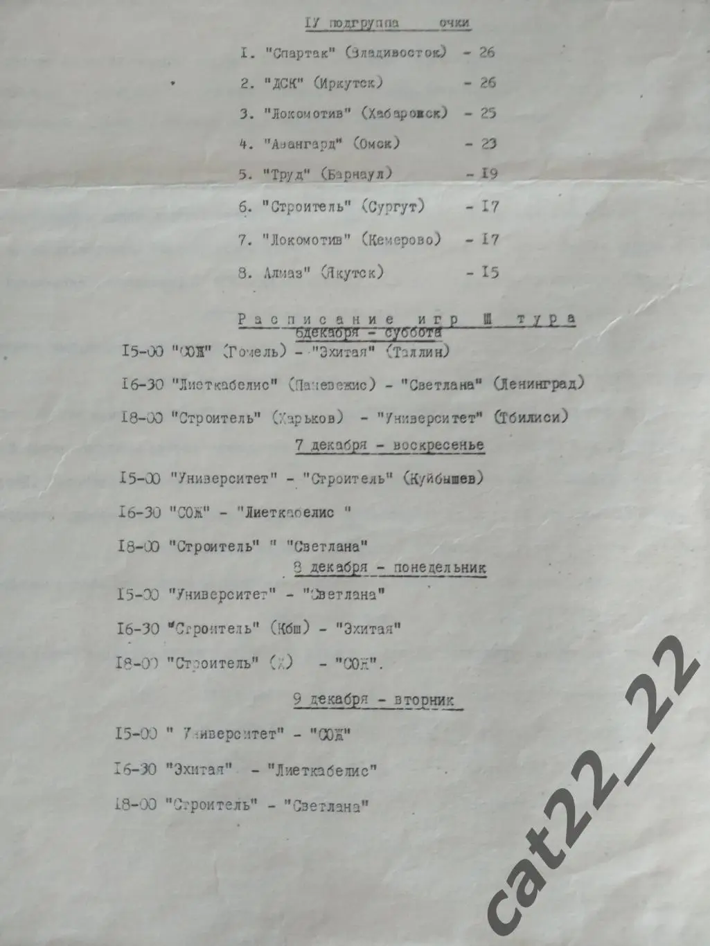 Баскетбол. Турнир 1980. СССР. Харьков,Пеневежис,Ленинград,Таллин,Гомель,Куйбышев 1