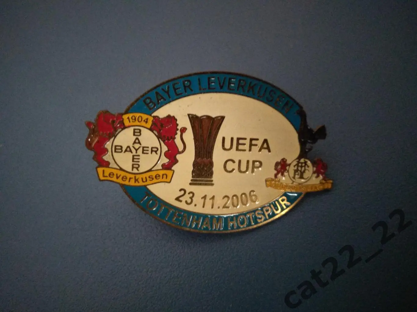 Знак/значок Байер Леверкузен Германия-Тоттенхэм Хотспур Лондон Англия 2006/2007