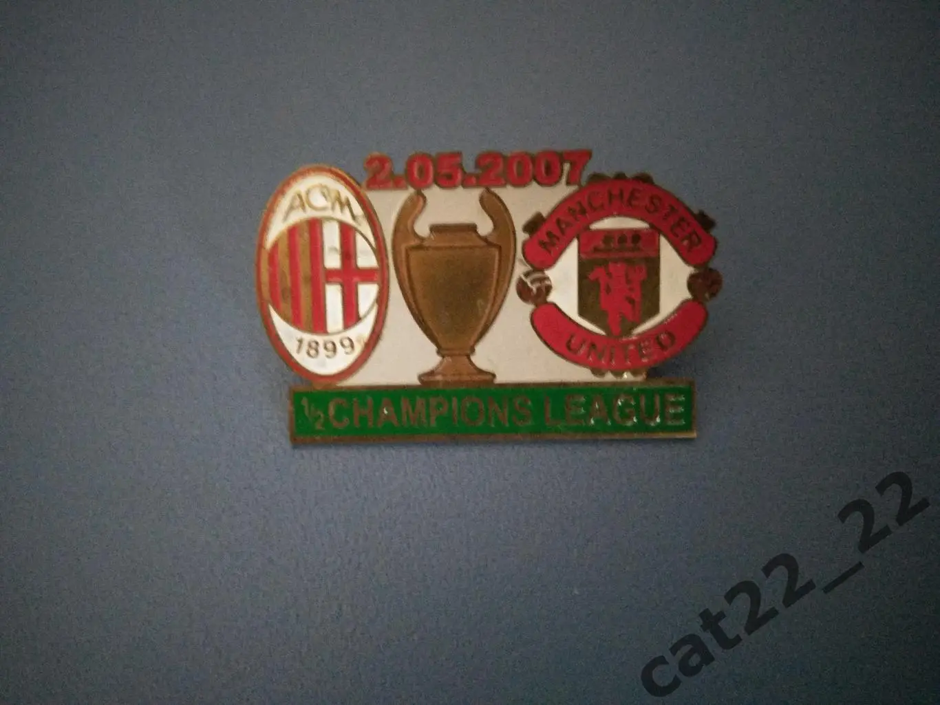 Знак/значок Милан Италия - Манчестер Юнайтед Англия 2006/2007