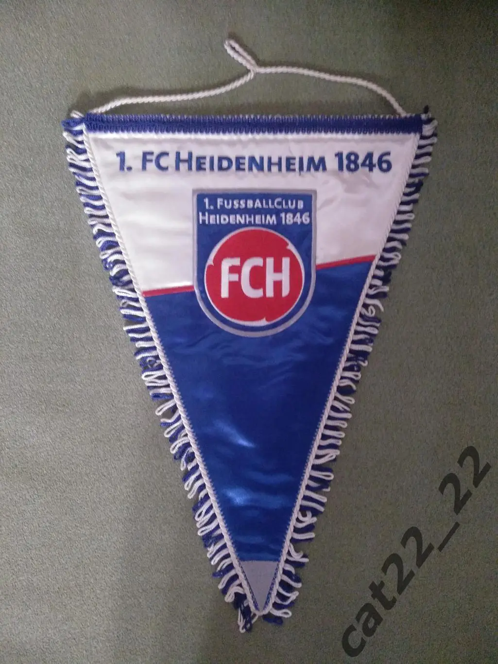 Матчевый капитанский вымпел Днепр Днепр Украина - Хайденхайм Германия 24.01.2016