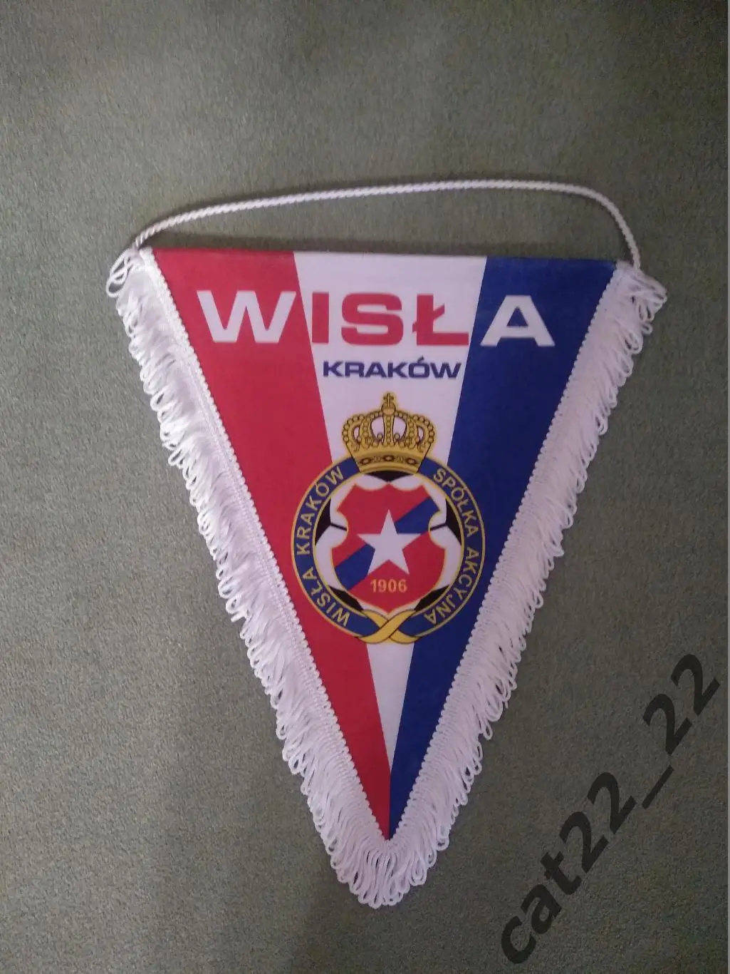 Матчевый капитанский вымпел Висла Краков Польша - Волынь Луцк Украина 09.02.2013