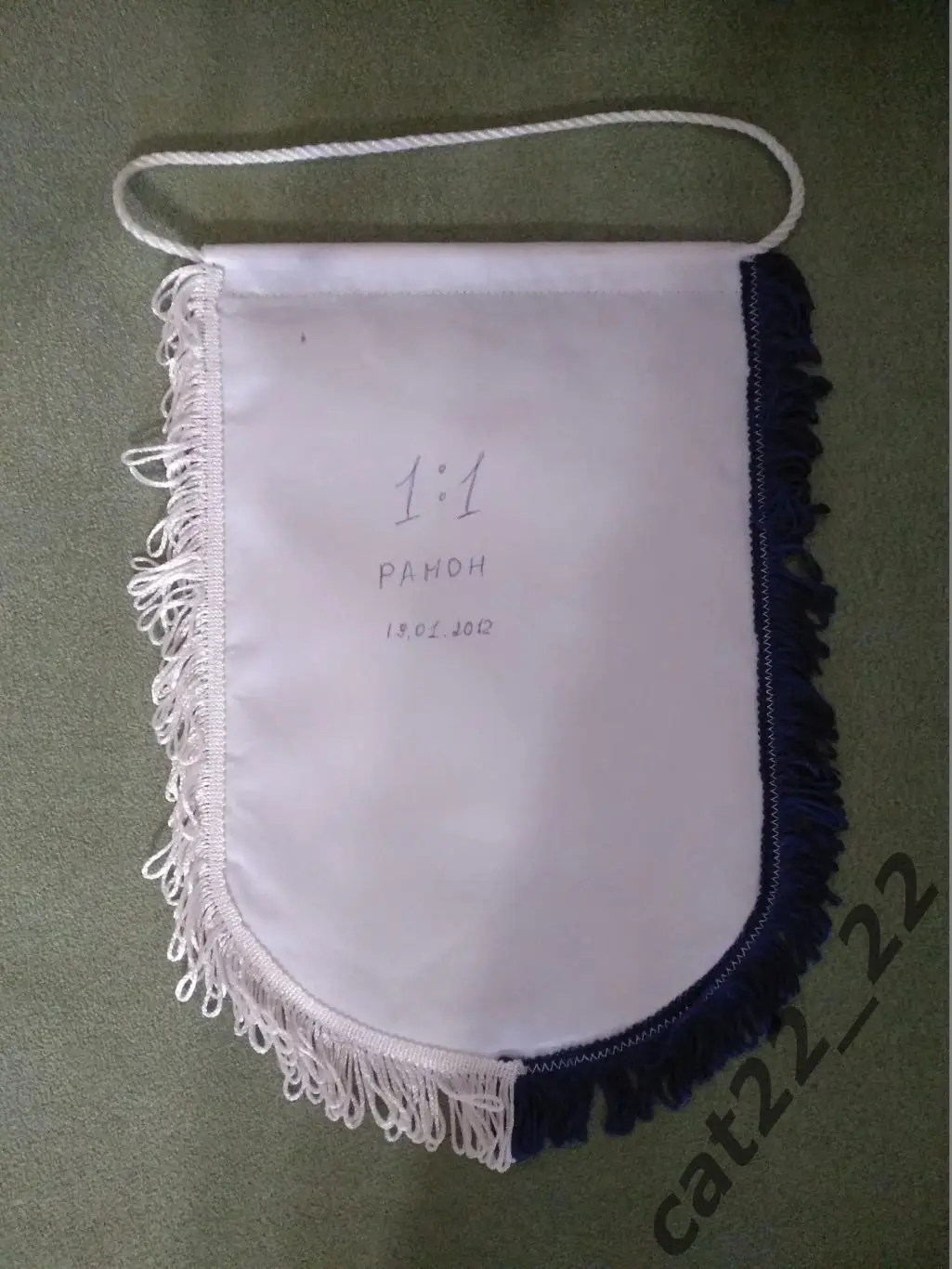 Матчевый капитанский вымпел Факел Воронеж Россия-Волынь Луцк Украина 19.01.2012 1