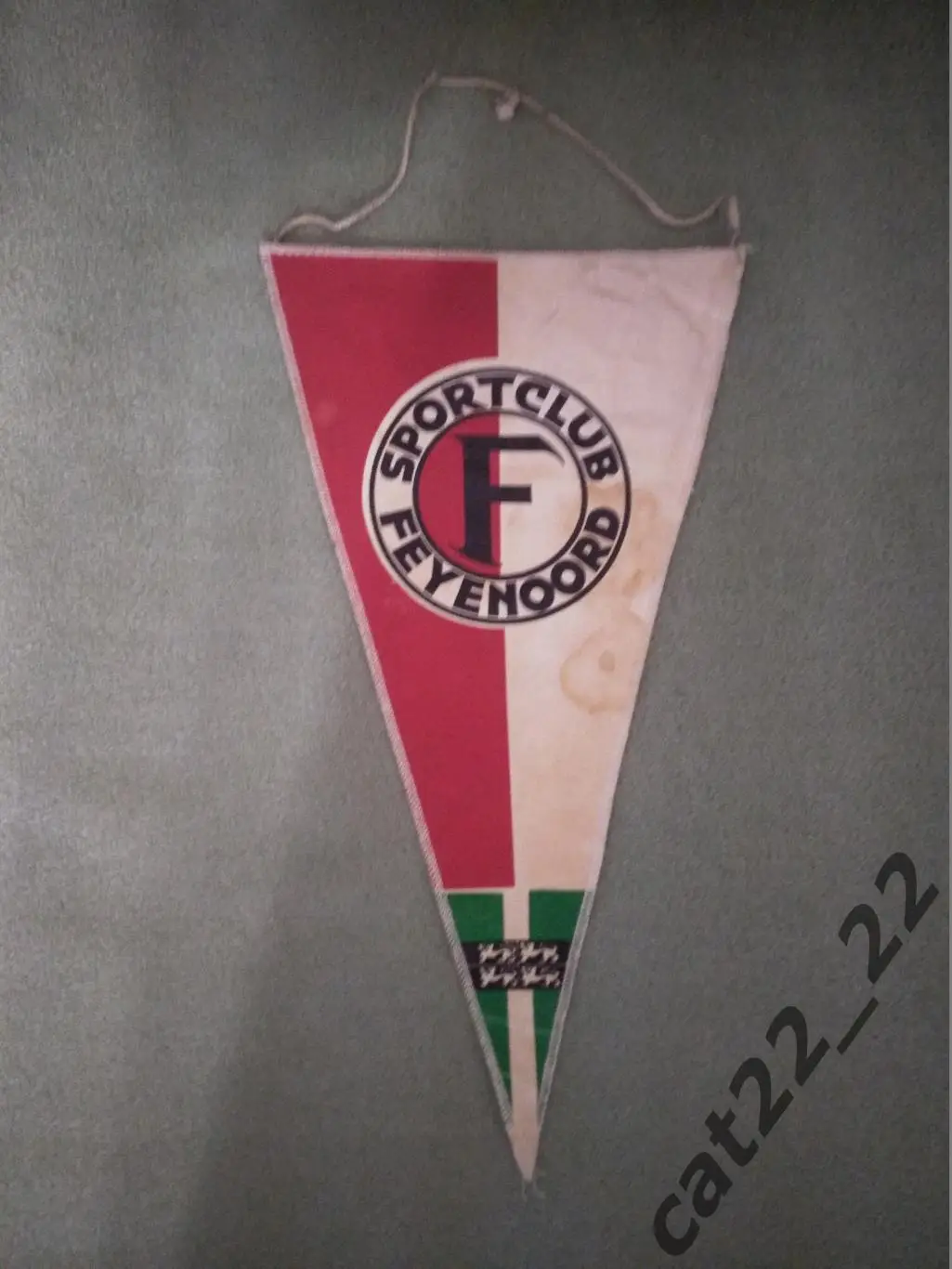 Автограф! Матчевый вымпел Фейеноорд Голландия/Нидерланды - СССР 09.03.1961