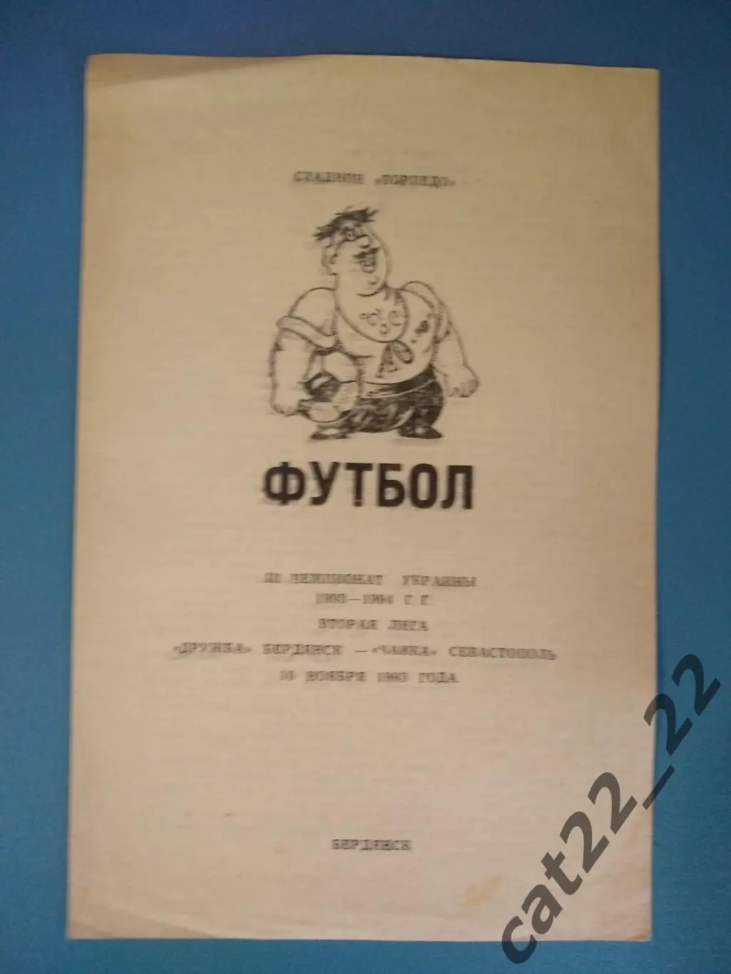 Дружба Бердянск - Чайка Севастополь Крым 1993/1994