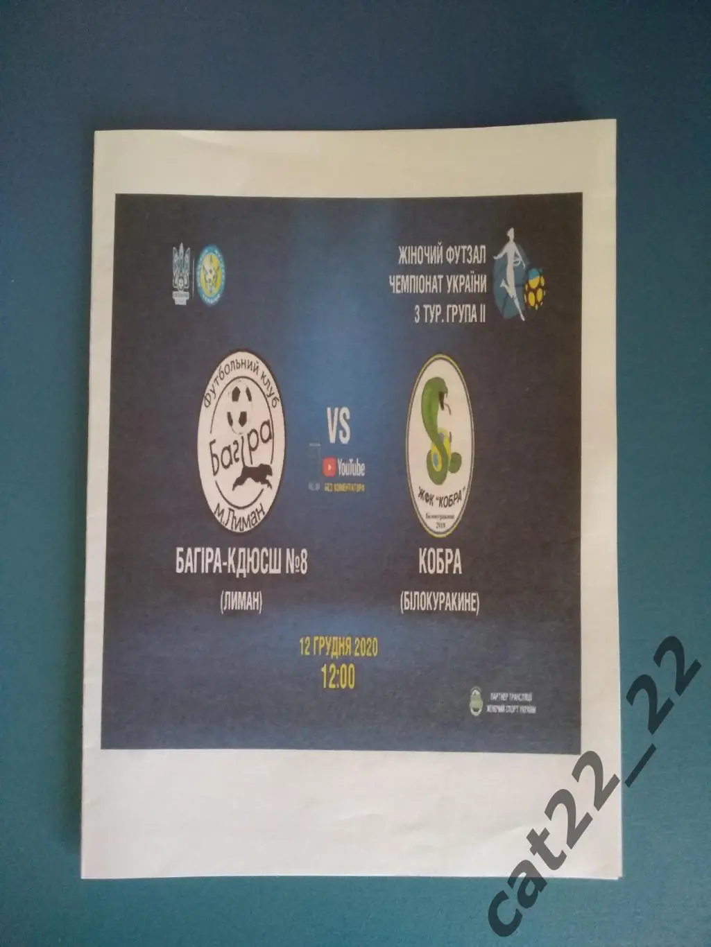 Багира-КДЮСШ №8 Лиман Донецкая область-Кобра Белокуракино Луганская область 2020