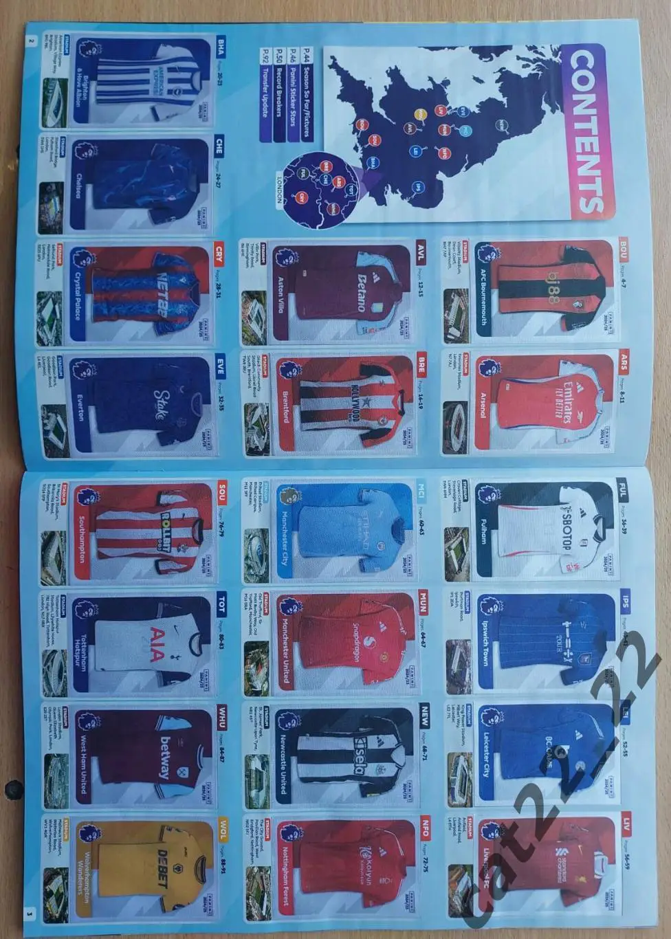 Наклейка/наклейки. Панини. Альбом для наклеек английская Премьер-лига 2024/2025 3