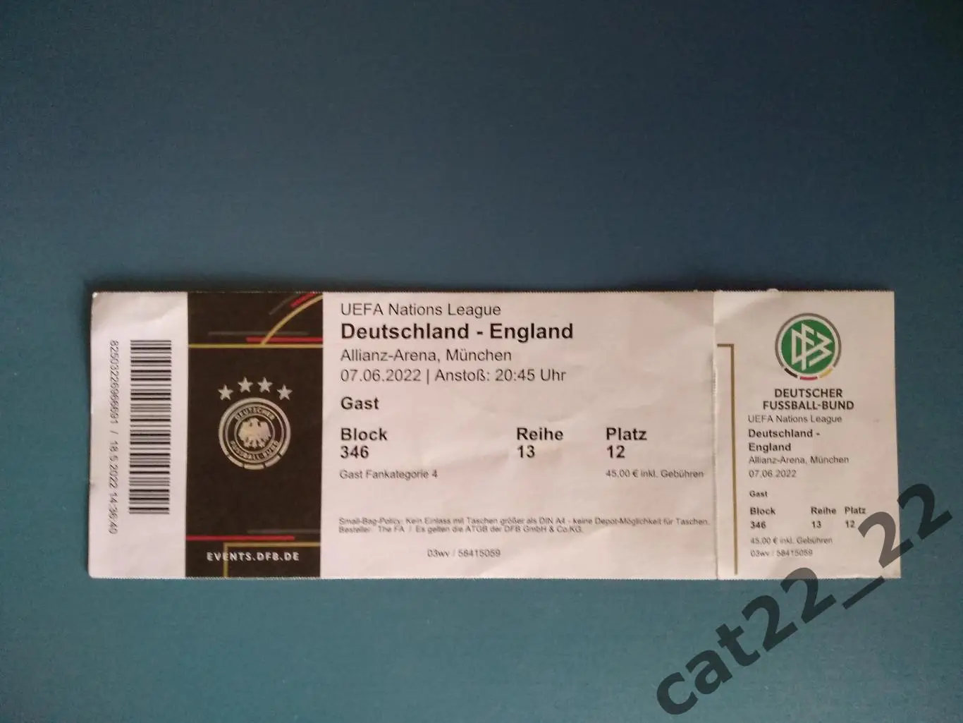 Германия - Англия 07.06.2022