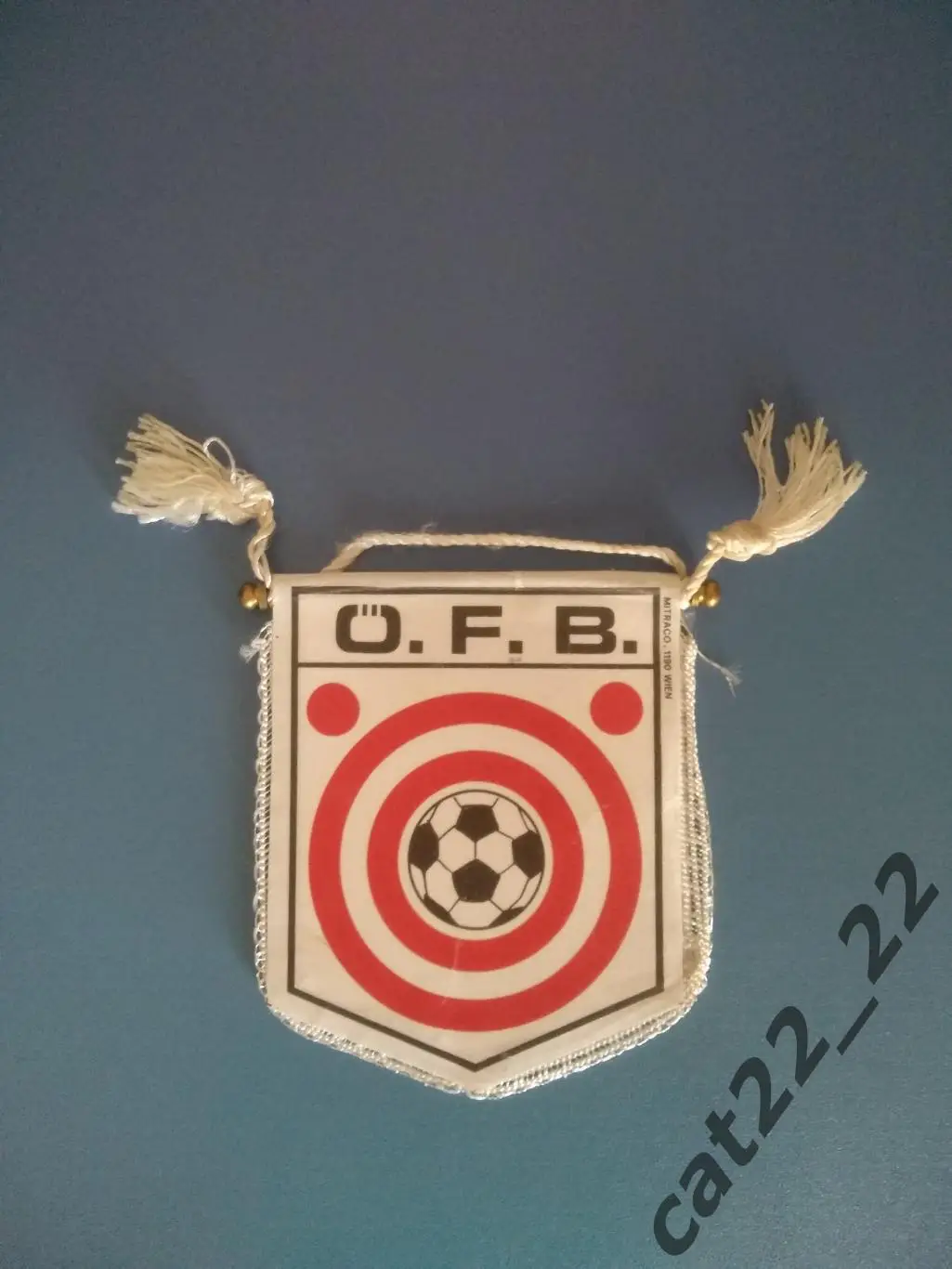 Официальный матчевый вымпел. Киев. СССР/Россия - Австрия 19.10.1988