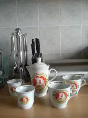 Набор фарфоровой посуды. 1980 - е года. ФК Днепр Днепропетровск СССР/Украина