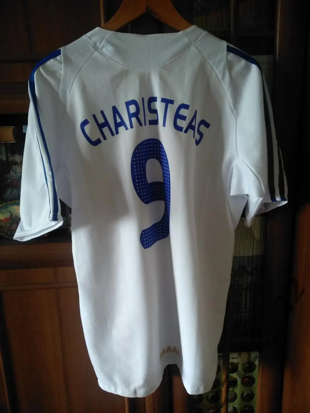 Футболка игровая. Греция 2005.Ангелос Харистеас. Вердер Германия/Аякс Нидерланды 1