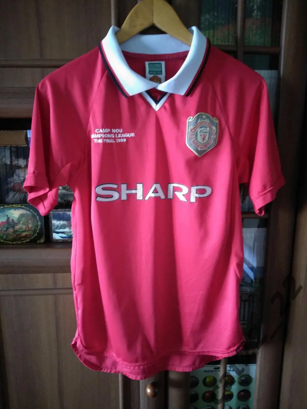 Футболка игровая. Репринт. Манчестер Юнайтед Англия-Бавария Мюнхен Германия 1999