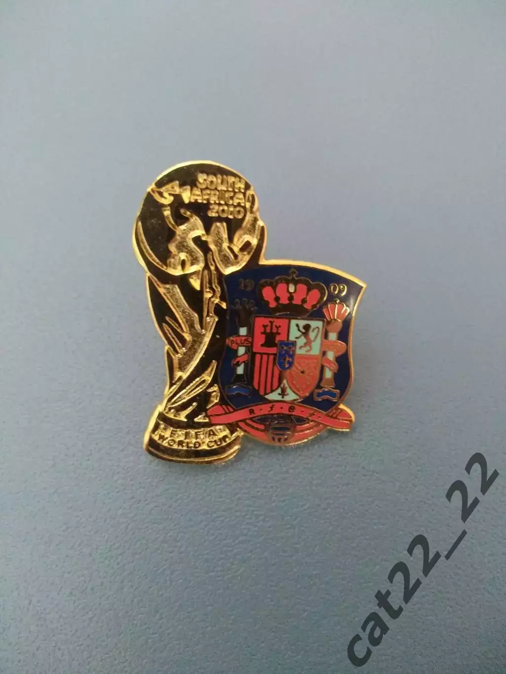 Официальный знак/значок ФФ Испании. Чемпионат мира 2010. Испания - чемпионы мира