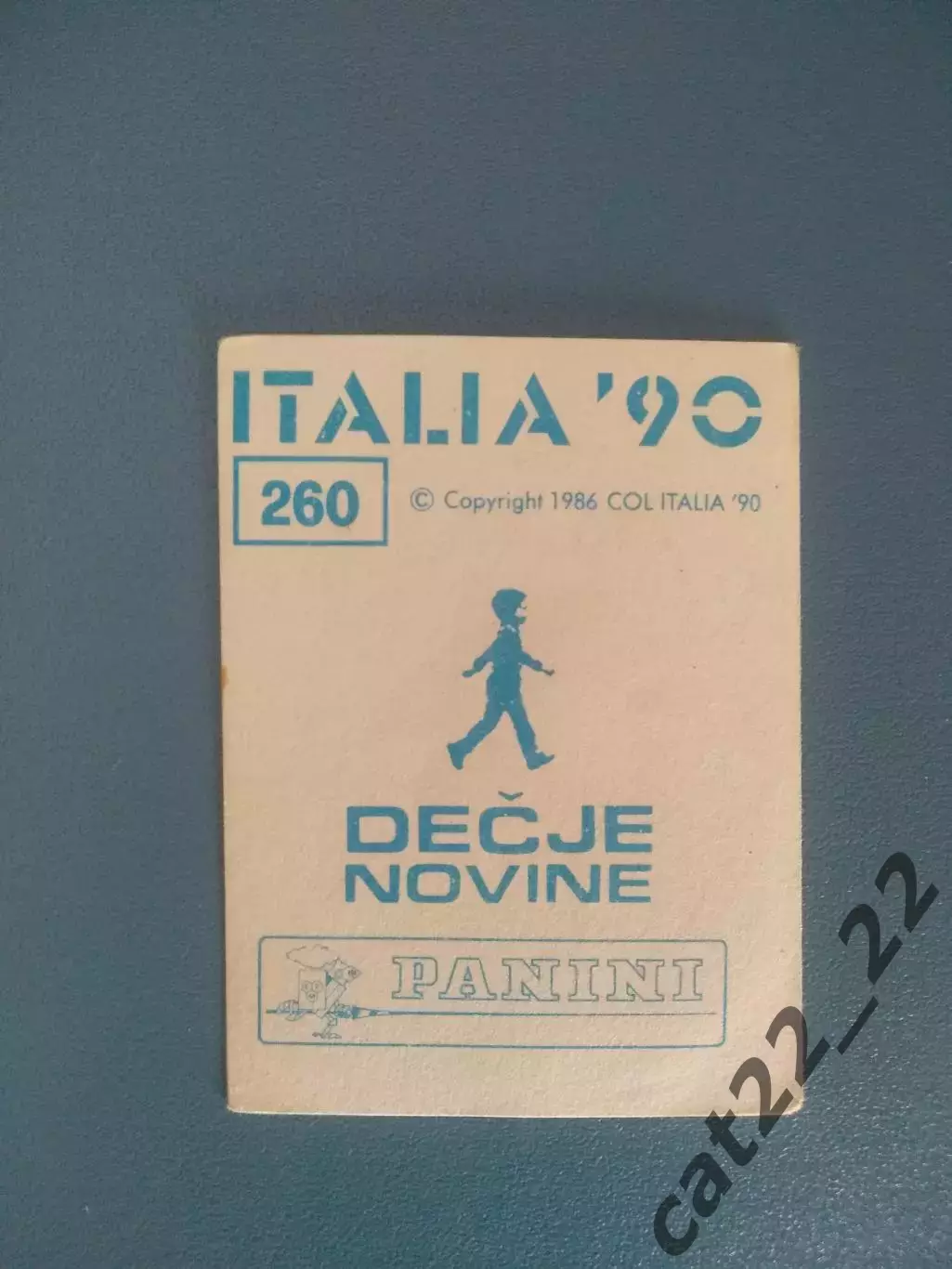 Наклейка. Панини/Panini. Чемпионат мира 1990. № 260 1