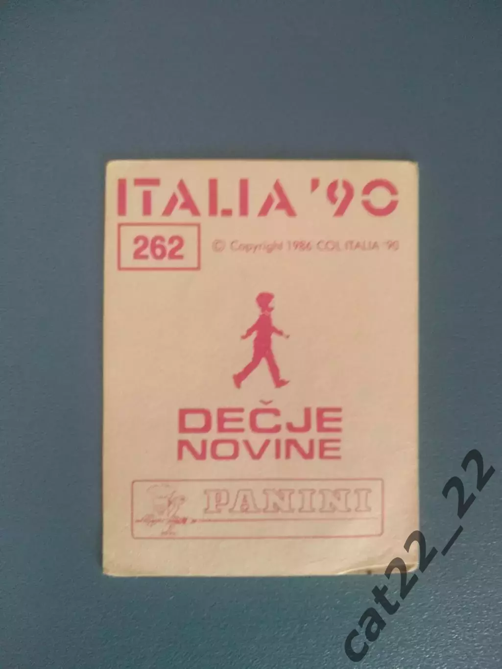 Наклейка. Панини/Panini. Чемпионат мира 1990. № 262 1