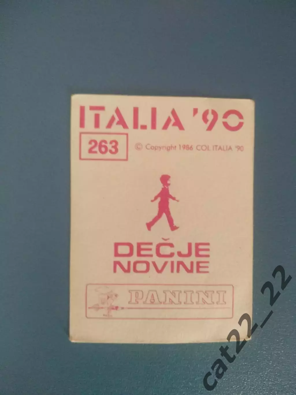 Наклейка. Панини/Panini. Чемпионат мира 1990. № 263 1