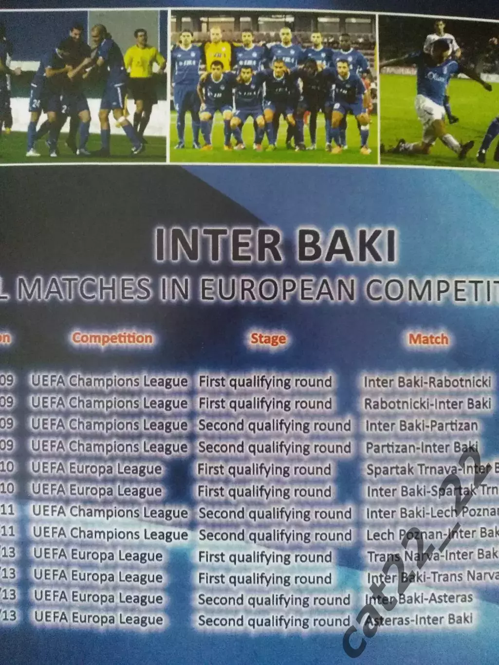 Интер Баку Азербайджан - Мариенхам Финляндия 2013/2014 2