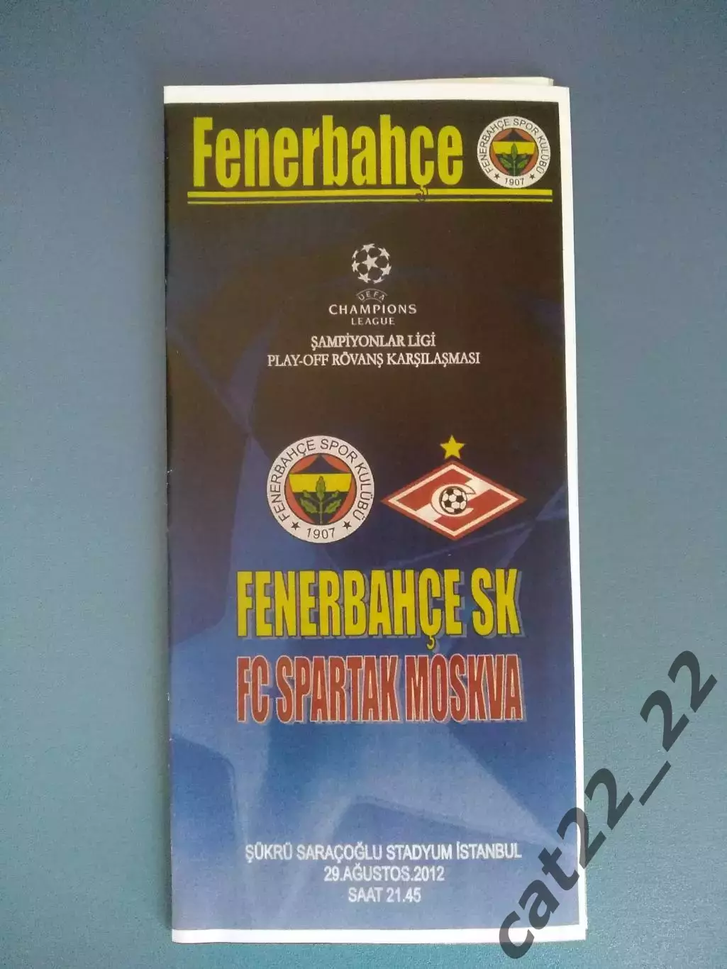 Фенербахче Стамбул Турция - Спартак Москва Россия 2012/2013