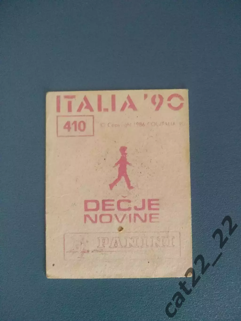 Наклейка. Панини/Panini. Чемпионат мира 1990. № 410 1