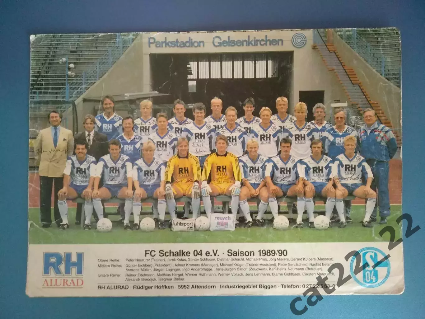 Автографы!26! Шальке Гельзенкирхен ФРГ/Германия 1989/1990.Александр Бородюк СССР