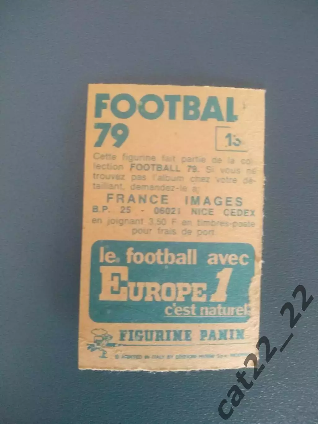 Наклейка. Панини/Panini. Чемпионат Франции. Франция 1979. № 136 - ?! № 168 1