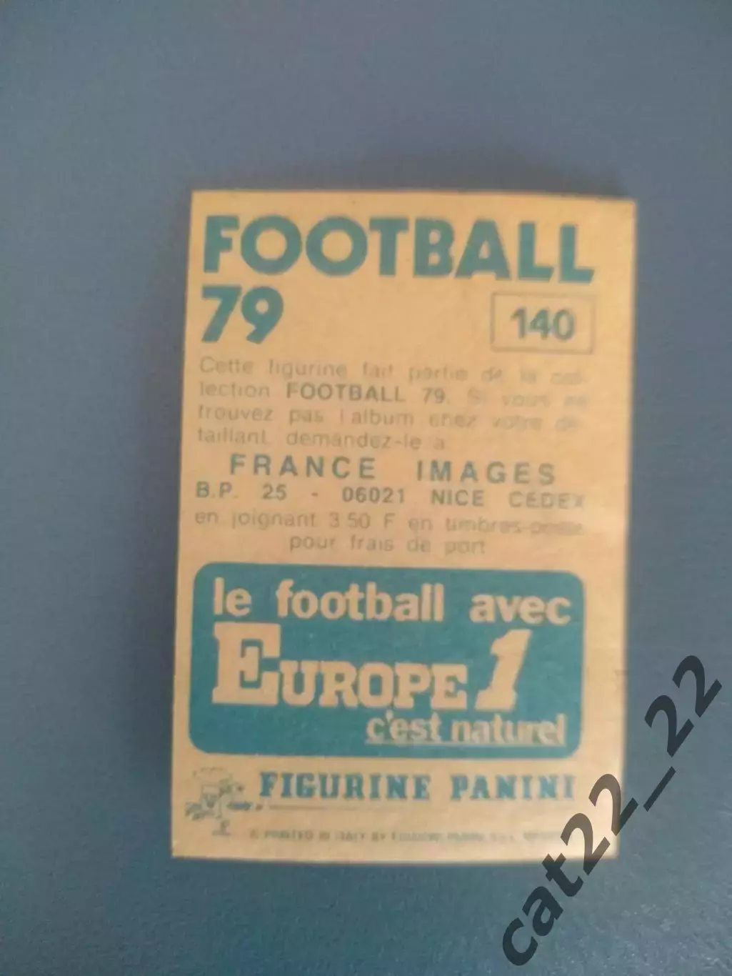 Наклейка. Панини/Panini. Чемпионат Франции. Франция 1979. № 140 - ?! № 172 1