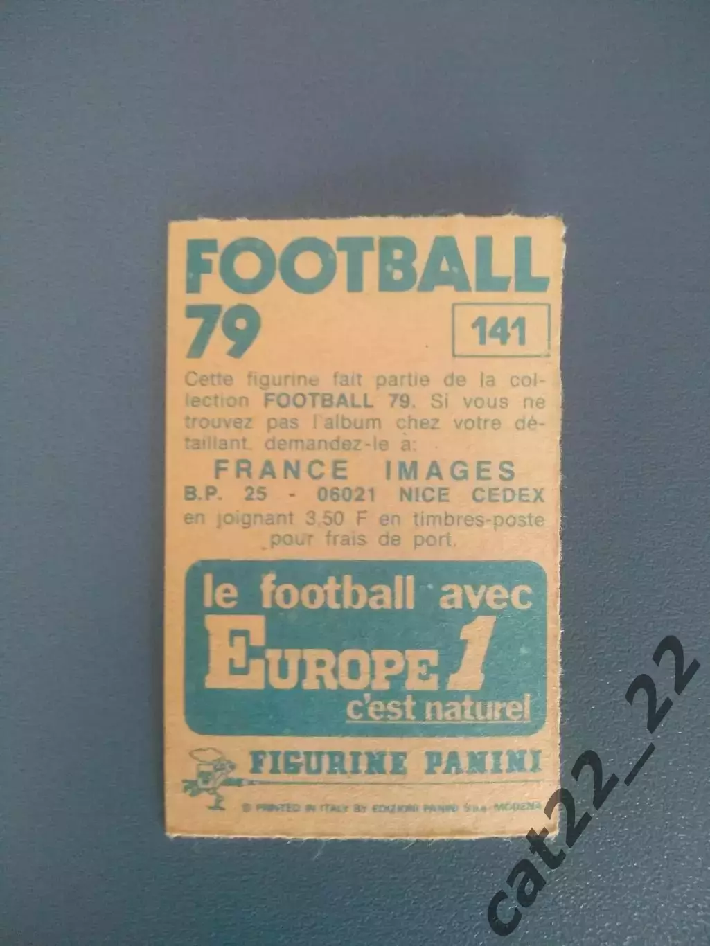 Наклейка. Панини/Panini. Чемпионат Франции. Франция 1979. № 141 - ?! № 173 1