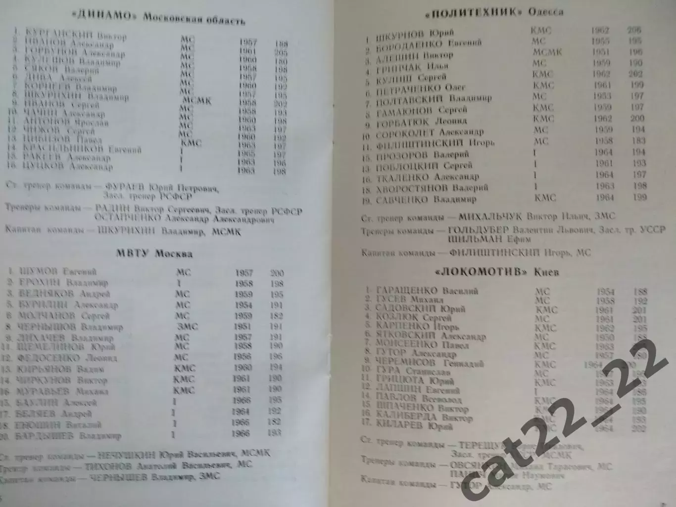 Турнир 1983. Волейбол. ЦСКА,Ленинград,Рига,Одинцово,Москва,Одесса,Киев,Вильнюс 2