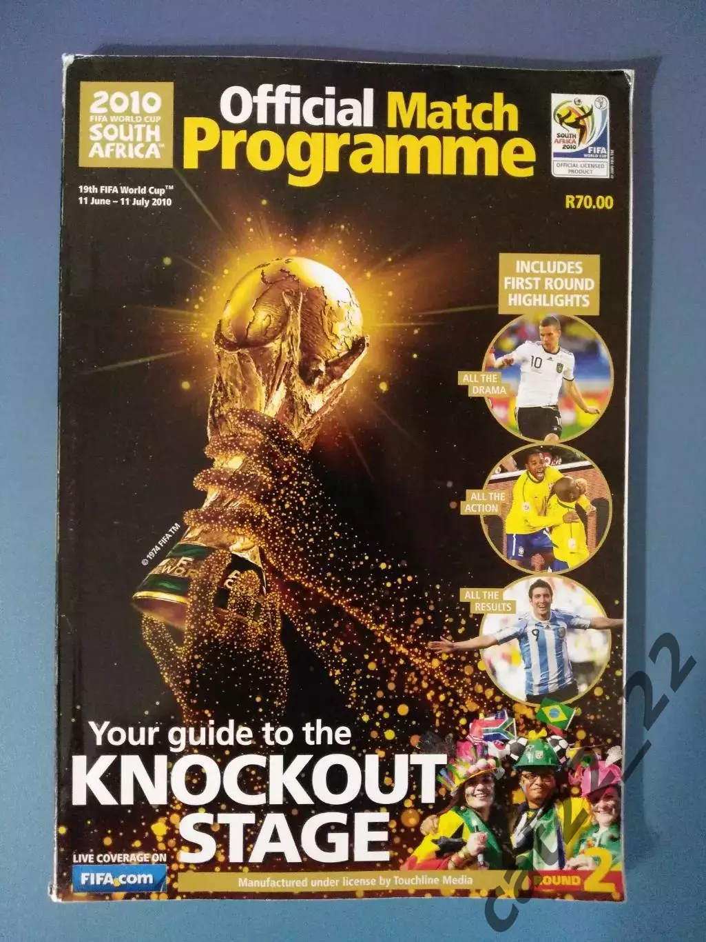 Официальная программа турнира 2010. Чемпионат мира. ЮАР. Редкий вид программы