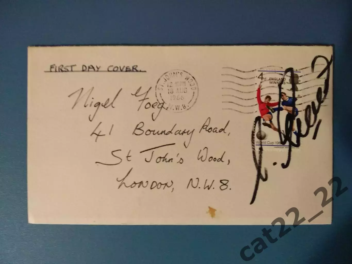 Оригинальный автограф 1966 года! Чемпионат мира. Лев Иванович Яшин. СССР/Россия