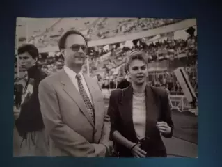 Архив Олега Блохина. СССР. Оригинальное фото.Прощальный матч.Ирина Дерюгина 1989