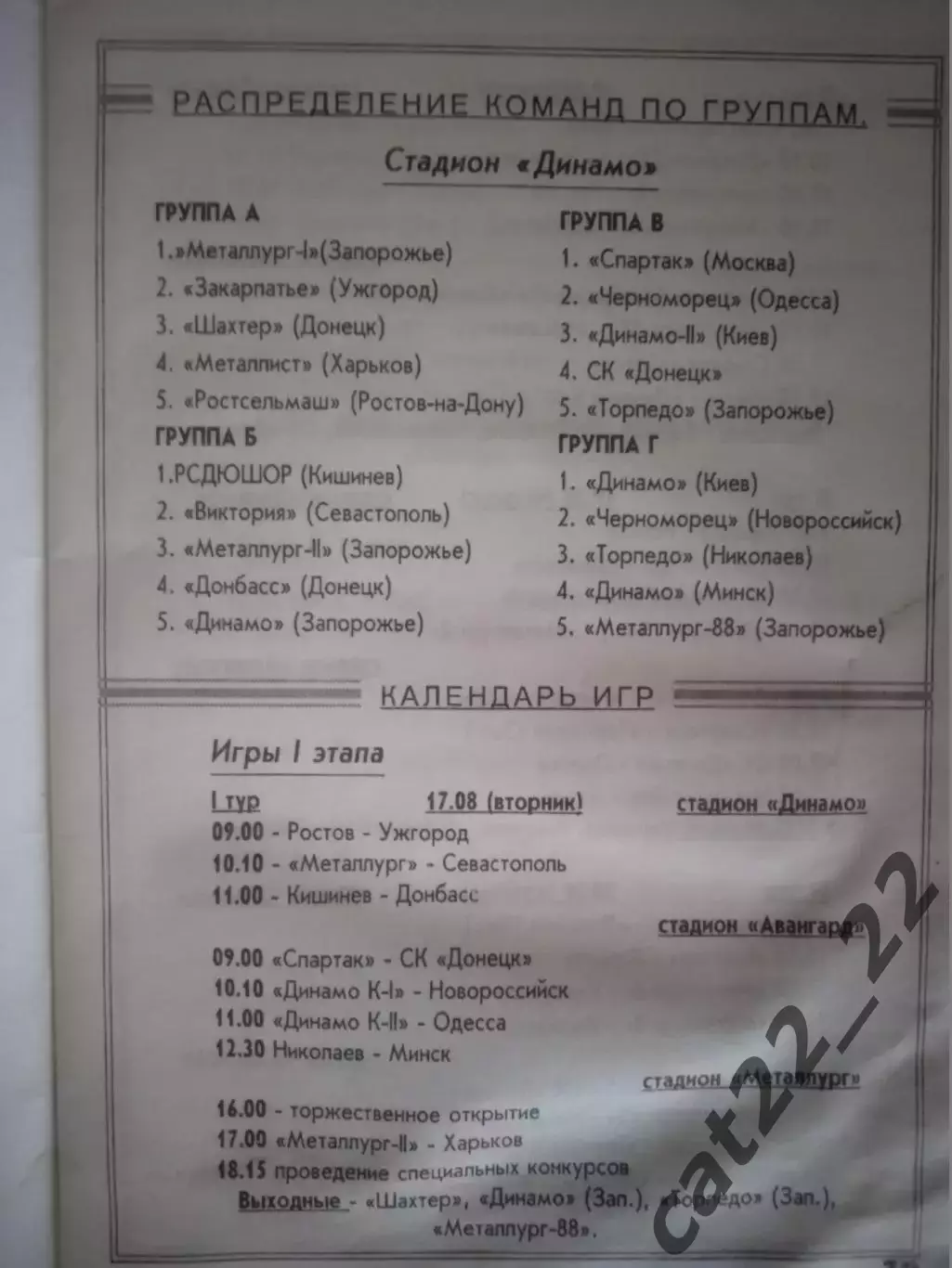 Турнир 1999.Донецк,Севастополь,Ростов-на-Дону,Спартак Москва,Новороссийск Россия 1