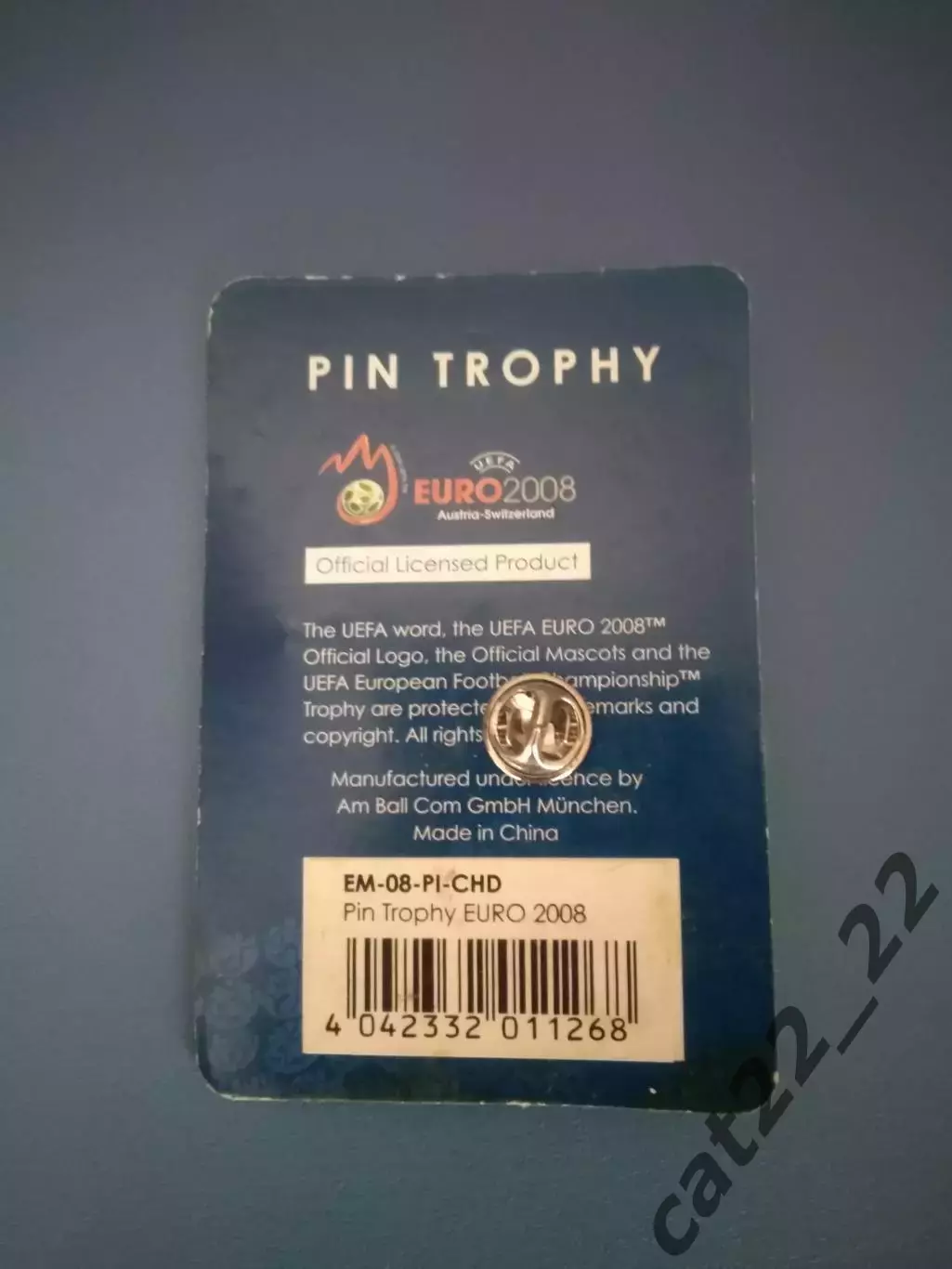 Знак/значок оригинальный официальный ЕВРО - 2008. Кубок. Чемпионат Европы 2008 1
