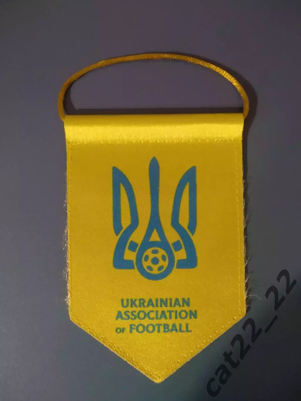 Вид вымпела 1. Официальный вымпел УАФ для предматчевых мероприятий. Украина 2025