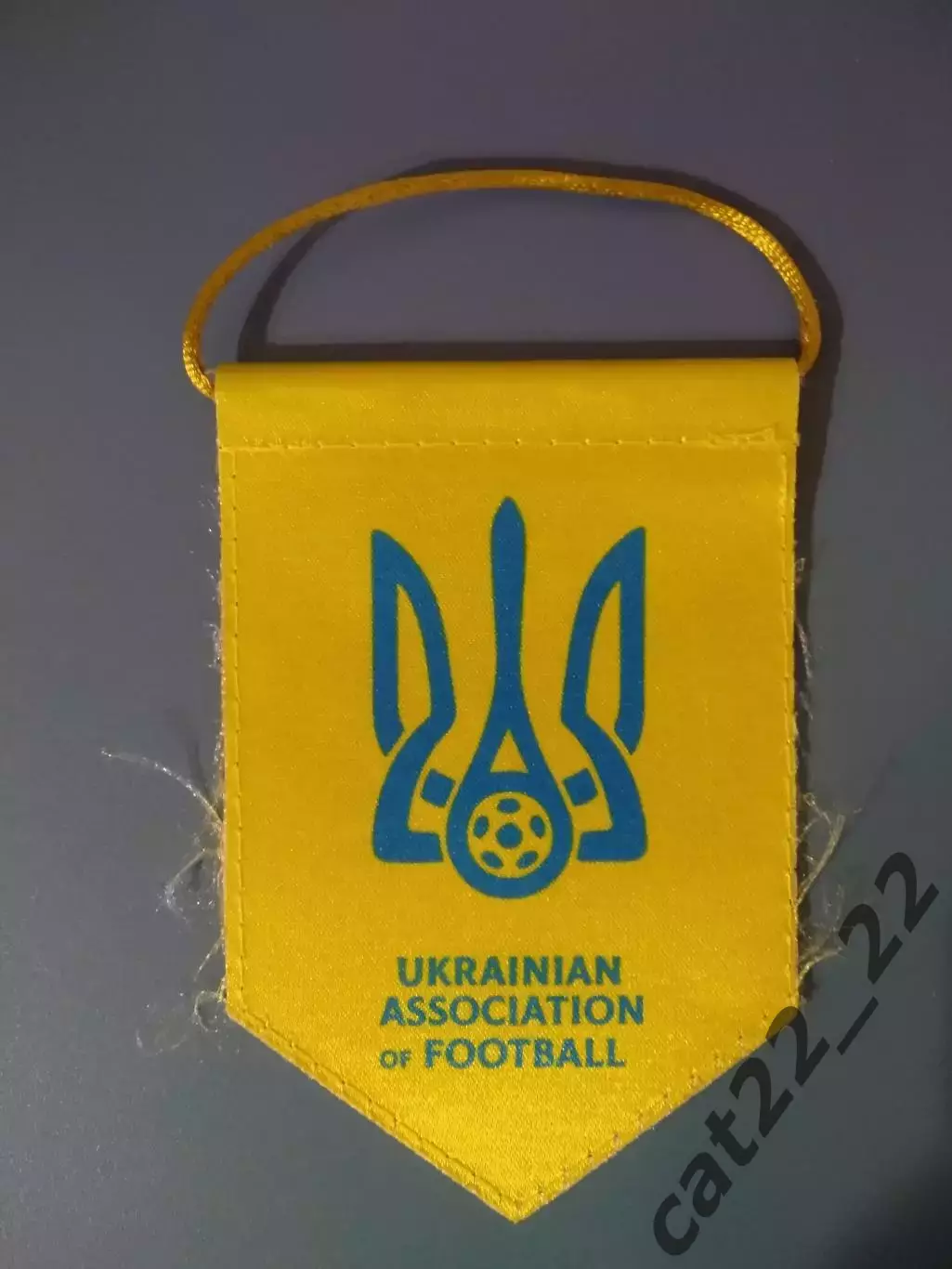 Вид вымпела 2. Официальный вымпел УАФ для предматчевых мероприятий. Украина 2025