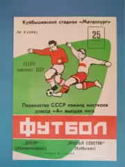 Крылья Советов Куйбышев СССР/Россия - Днепр Днепропетровск СССР/Украина 1976