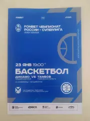 Баскетбол. Динамо(Владивосток) - БК Тамбов. Суперлига. 23/01/2026.